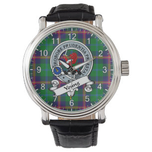 Clan Young Badge Tartan Watch: Horloge