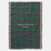 Clan Young Tartan Pset Custom Throw Blanket Deken (Voorkant Verticaal)