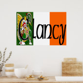 Clancy Celtic Dragon Poster Print (Keuken)