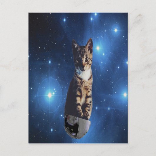 Clancy de Space Cat Briefkaart (Voorkant)