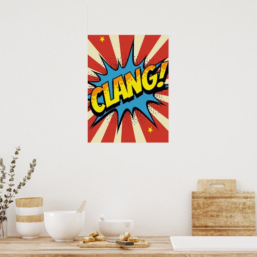 CLANG ! Poster de Pop Art Echo (Cuisine)