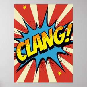 CLANG ! Poster de Pop Art Echo