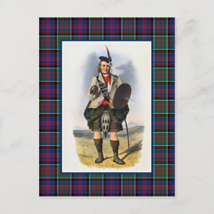 Clanranald  Illustratie Tartan Lijst Briefkaart