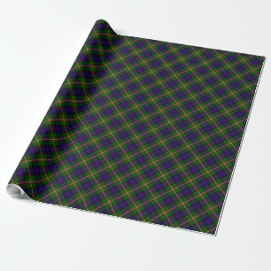 Clanranald tartan blauw groen cadeaupapier