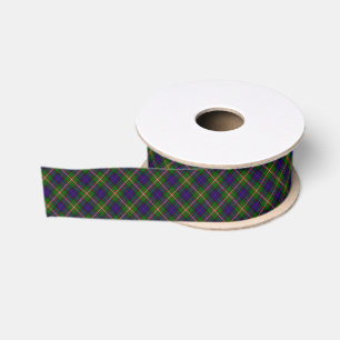 Clanranald tartan blauw groen grosgrain lint