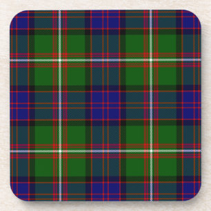 Clanranald tartan blauw groen onderzetter