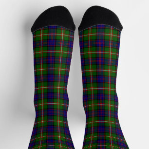 Clanranald tartan blauwe groene ruit sokken
