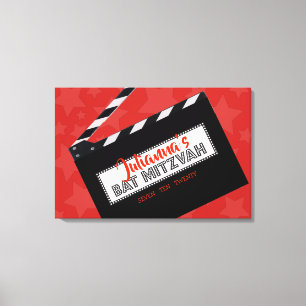 CLAPBOARD Bar Bat Mitzvah Sign In Memory Board Canvas Afdruk