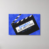 CLAPBOARD Bar Mitzvah Inloggen Memory Board Canvas Afdruk (Voorkant)