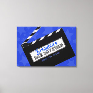 CLAPBOARD Bar Mitzvah Sign In Memory Board Canvas Afdruk