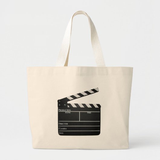 Clapboard Film Slate Grote Tote Bag (Voorkant)