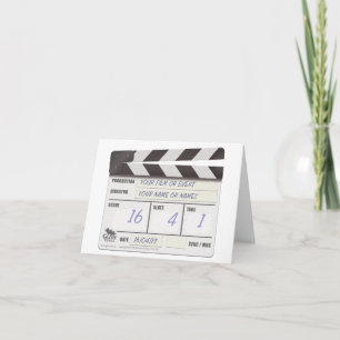 CLAPPER BOARD notitiekaart - voeg uw eigen tekst t