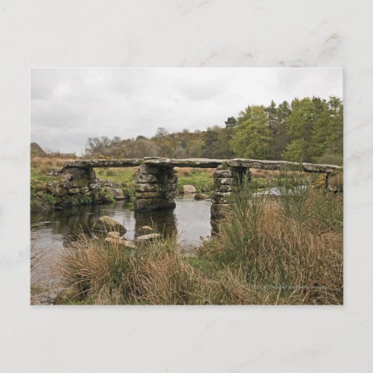 Clapper Bridge in het Nationaal Park Dartmoor Briefkaart (Voorkant)