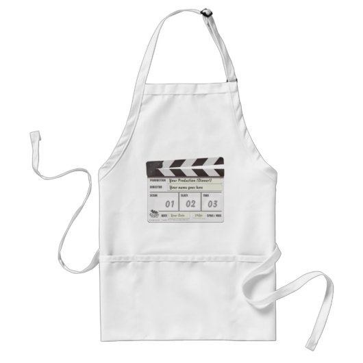  Clapperboard Chef's Apron. Standaard Schort (Voorkant)