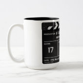 CLAPPERBOARD CLASSIC mok met jouw tekst (Links)