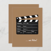 Clapperboard met aanpasbare tekst kaart (Voorkant / Achterkant)