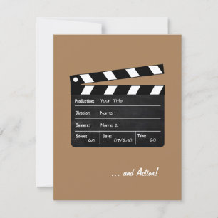 Clapperboard met aanpasbare tekst kaart