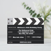 Clappert de cinéma d'étoile de cinéma Invitation H (Debout devant)