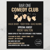 Clapping Hands, Comedian, Comedy Club Adverteren Flyer (Voorkant)