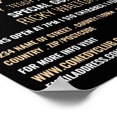 Clapping Hands, Comedian, Comedy Club Adverteren Poster (Hoek)