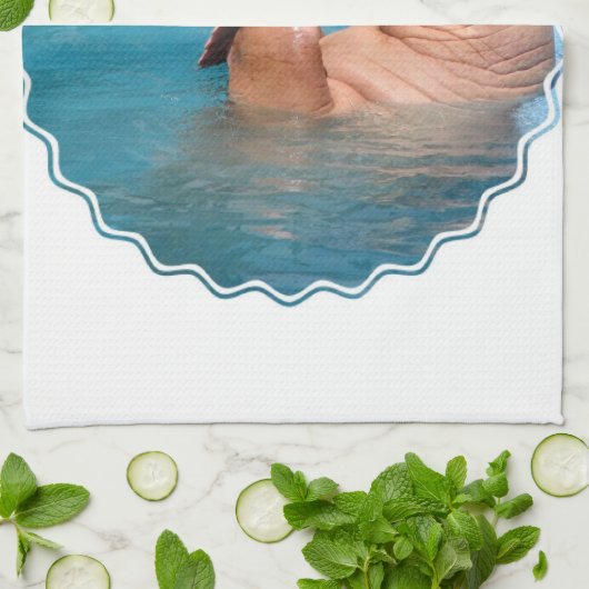 Clapping Walrus Kitchen Towel Theedoek (Gevouwen)