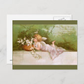 Clapsaddle: Angel met Lilies Briefkaart (Voorkant / Achterkant)