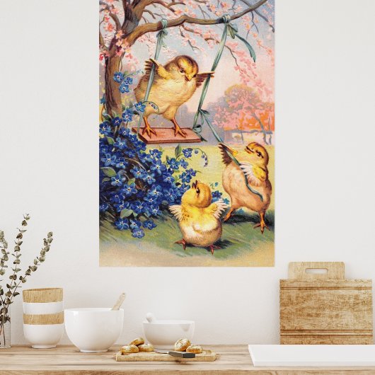 Clapsaddle: Biddy slikken Poster (Keuken)