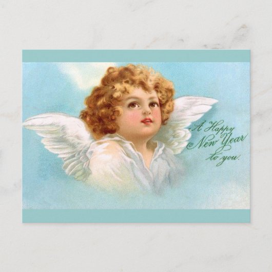 Clapsaddle: charmant nieuwjaar engel feestdagenkaart (Voorkant)