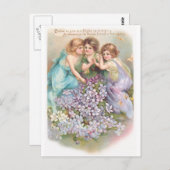 Clapsaddle: Charming Fairies Briefkaart (Voorkant / Achterkant)