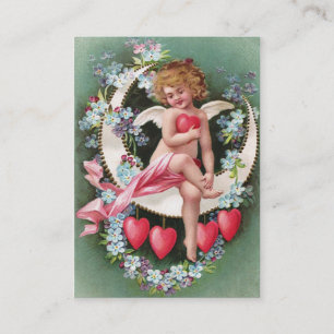 Clapsaddle: Cherub op een Sickle Moon 1 Visitekaartje