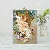 Clapsaddle: kerstengel kaart (Staand voorkant)