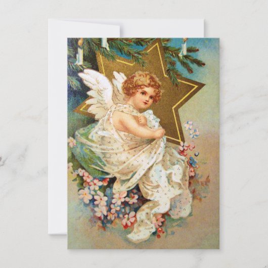 Clapsaddle: kerstengel kaart (Voorkant)