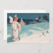 Clapsaddle: Kerstengel met Bell Feestdagenkaart (Voorkant / Achterkant)