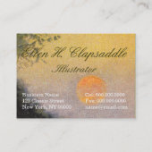 Clapsaddle: Kleine Cherub op paddenstoel Visitekaartje (Achterkant)