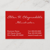 Clapsaddle: Sinterklaas met Holly Visitekaartje (Achterkant)