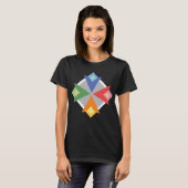 Claquez la conception heureuse - T-shirt noir (Devant entier)