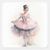 Clara (Black Hair) from The Nutcracker Ballet Vierkante Sticker (Voorkant)