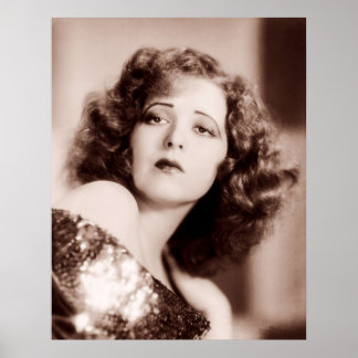 Clara Bow is glamoureus Poster