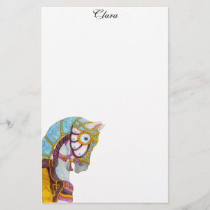 Clara Carousel Horse Stationery Briefpapier