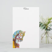 Clara Carousel Horse Stationery Briefpapier (Staand voorkant)