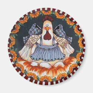 Clara Cluckleworth Chicken Magnet Magneet