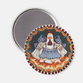 Clara Cluckleworth Magnet de poulet (Recto/Verso)