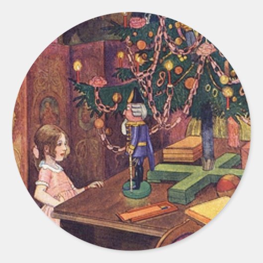 Clara en de Nutkraker Ronde Sticker (Voorkant)