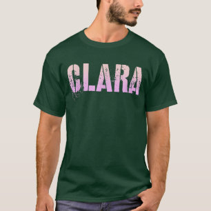 CLARA Girls Name Grunge Pink Custom Birthd T-shirt