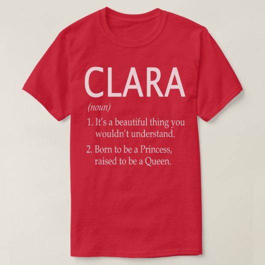 Clara Naam Gift 154 T-shirt (Design voorkant)
