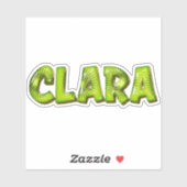 Clara Name Kiwi Design Aufkleber Sticker (Vel)