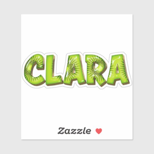 Clara Name Kiwi Design Autocollants Autocollants (Feuille)