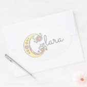 Clara ou votre nom commençant par C étiquette (Enveloppe)