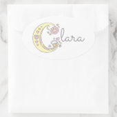 Clara ou votre nom commençant par C étiquette (Sac)