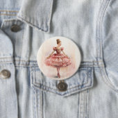 Clara (Red Hair) from The Nutcracker Ballet Ronde Button 7,6 Cm (In situ)
